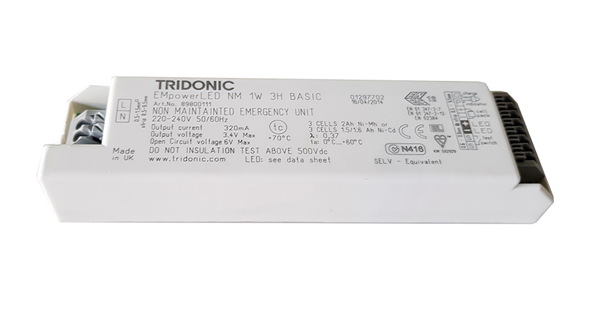 EMpowerLED Emergency Luminaires Tridonic Emergency Conversion Kit